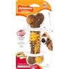 Nylabone | Masticabile Dura Power Chew | Masticabile per l'igiene Dentale | A Forma di Osso texturizzato | Gusto Manzo e Formaggio | per Cani di Taglia Media (Fino a 16 kg) | Mascelle Estreme/Forti