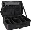 Relavel Trousse da viaggio per trucchi, organizer portatile per professionisti del makeup, 26,9 cm, con divisori regolabili per cosmetici, pennelli da trucco, articoli da toeletta, monili