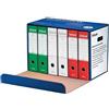 Esselte OXFORD BOX ITALIA Confezione da 6 Registratori con custodia G85, Meccanismo a Leva N.1, Formato Protocollo (23x33cm), Dorso 8 cm, Con Scatola Archivio in Cartone, Verde Bianco Rosso, 390785114