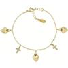 Amen Gioielli Bracciale Donna Amen SACRO CUORE e CROCE in Acciaio Gold codice ACBR818392G