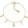 Amen Gioielli Bracciale Donna Amen MULTICHARM in Acciaio Gold codice ACBR818407G