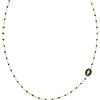 Amen Gioielli Collana Donna Amen MIRACOLOSA e Smalto Nero in Acciaio Gold codice ACCLMISMGN