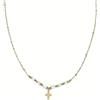 Amen Gioielli Collana Donna Amen CROCE in Acciaio Gold con Agata codice ACCL818377G