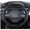 QOGJSG Per Peugeot 3008 4008 5008 Coprivolante per auto in fibra di carbonio Accessori per interni automobilistici copristerzo auto Accessori Interno(Nero)