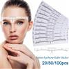 JUN.M 20/50/100 Pezzi Righello Adesivo Monouso per Microblading Sopracciglia, Strumento per Trucco Permanente Sopracciglia