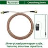 quansheng Cavo di prolunga per antenna SMA J KY Maschio Femmina Coassiale Alimentatore in rame placcato argento per Quansheng Baofeng Walkie Talkie Radio WiFi
