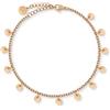 GD GOOD.designs Bracciale a piastrina per donna - Impermeabile - Bracciale in acciaio inossidabile con 12 monete rotonde I Taglia Bracciale regolabile in oro, argento o oro rosa