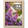 NOOGUI Cornice A4, Legno Naturale, 21x30cm, Parte Frontale Antiriflesso