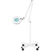 Activeshop S4 - Lampada con lente d'ingrandimento, lampada da lavoro e treppiede per salone di bellezza, parrucchieri, tatuaggi, bianco