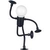 LetCartMaker Luce notturna a forma variabile fai da te per sportivi con ventosa lampadina a LED per decorazione da parete per frigorifero nero