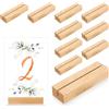Litimkat 10 Pezzi Portacarte in Legno per Matrimoni | Banchetti e Feste - Portafoto, Portanumeri da Tavolo in Faggio, Portamenu per Ristoranti
