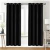 Utopia Bedding Nero 135x240cm Utopia Home 2 Pezzi Tende Oscuranti con Occhielli | Oscuranti & termoisolanti | Occhielli per facile installazione | Isolamento acustico | Per camera & soggiorno | 2 pannelli
