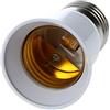 RETYLY Portalampada E27 a E27 tono argento bianco Adattatore prolunga