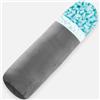 TaiBest Cuscino per il corpo, in memory foam, rotondo, per adulti, per letto, tubo cilindrico, con rivestimento in velluto (grigio, 90 x 20 cm)