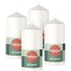 Bolsius Candele a pilastro - bianche - confezione da 4-12 x 6 cm - lunga durata di 33 ore - non profumate - include cera vegana naturale - senza olio di palma