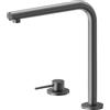 Newform - N21 miscelatore lavello con bocca L girevole [PVD brushed gun metal] - 71720.59.064
