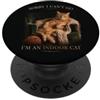 Paw Pact Prints Divertente gatto interno introverso umorismo domestico amante dei gatti PopSockets PopGrip Adesivo