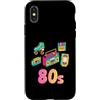 Funny retro tech 1980s nostalgia apparel Custodia per iPhone X/XS Funny anni '80 nostalgia retrò cassette VHS roller blade anni '80