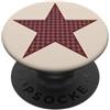 Fantabulous Accessoires Motivo scozzese grafico con stella pied de poule bordeaux PopSockets PopGrip Adesivo