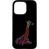 ROOTED WILD SOUL painted rainbow animal Custodia per iPhone 15 Pro Max Simpatico disegno colorato giraffa Silouhette giraffa