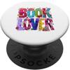 Whimsical Reader Art Appassionato di lettura per amanti dei libri artistici vibranti PopSockets PopGrip Adesivo