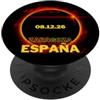 Total Eclipse Spain 2026 Total Eclipse Spagna 2026 Saragozza Eclissi Solare Agosto 12 PopSockets PopGrip Adesivo