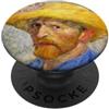 Van Gogh Fine Art Souvenirs Van Gogh Autoritratto con Cappello di Paglia Pittura Art Pittore PopSockets PopGrip Adesivo