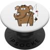 Mammoth Glacial Age Neanderthal Elephant Pesca di mammut PopSockets PopGrip Adesivo