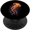 Jelly Fish Designs Fiamma Medusa Vita Oceano Biologia Marina Fauna Selvatica Arte PopSockets PopGrip Adesivo