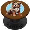 sweet cute Australian Shepherd Cane pastore australiano pastore australiano PopSockets PopGrip Adesivo