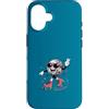 namo-Tee Custodia per iPhone 16 Sfera a specchio retrò su pattini a rotelle, motivo festa