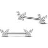NovaNavel Piercing capezzoli farfalle in argento