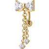 NovaNavel Piercing ombelico floating fiocco glamour in oro