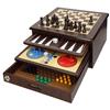 ColorBaby Set di 10 giochi da tavolo, +180 pezzi, scatola portaoggetti in legno 32 x 32 x 15 cm, scacchi per bambini, parchisi per bambini, per più di 2 giocatori, giocattoli bambini 5 anni (33074)