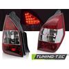 Tuning Tec Coppia Fari Fanali Posteriori tuning CITROEN C2 11.2003- 2010 LED ROSSI traspare