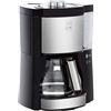 Melitta Look V Perfection 1025-06 Macchina da Caffè Americano a Filtri con Caraffa in Vetro (Nera), Plastica, 1,25L