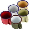 KONTONTY Set 5 Tazzine da Caffè Smaltate Vintage in Smalto Colorato, Facili da Pulire e Versatili, per Casa e Picnic con Design Retrò Affascinante