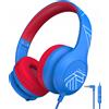 PowerLocus Cuffie con cavo per bambini PowerLocus PLED Kids blu e rosse