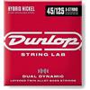 JIM DUNLOP Basso in nichel ibrido dinamico doppio 45-125 | 5 corde (DBHYN45125)