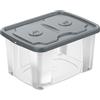 M-HOME - Contenitore Trasparente con Coperchio SimplyBox 2 15,4 Litri - h21x39x29 cm
