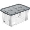 M-HOME - Contenitore Trasparente con Coperchio SimplyBox 4 44 Litri - h30x39x59 cm