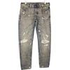 Diesel Larkee-Beex 084XB Uomo Jeans W32/L34 Affusolato Età Strappato Blu Cotone