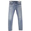 DIESEL Tepphar 084VI Jeans Da Uomo W30/L32 Lavati Slim Carota Blu Cotone Stretch
