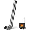 Ipetboom Tubo di Scarico Flessibile in Acciaio Inox 304 per Stufa di Riscaldamento, Canna Fumaria Resistente al Calore Gomito, Accessorio per Caminetti e Barbecue, Facile da Installare