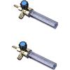 OSALADI Riduttore Di Pressione in Lega Di Argon Da 2 Pezzi 0 15 Mpa 1/4 Pt Robusto Per Kegerator Facile Da Leggere