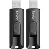 Lexar A30E 128 GB confezione da 2 unità flash USB 3.2 fino a 100 MB/s in lettura, unità USB per espansione di archiviazione e backup, memory stick per sistemi PC e Mac