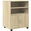 vidaXL Mobiletto con Ruote Rovere Sonoma 60x48x81 cm in Truciolato