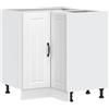 vidaXL Mobile Base ad Angolo Cucina Lucca Bianco in Legno Multistrato