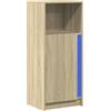 vidaXL Credenza con LED Rovere Sonoma 42,5x34x100 cm Legno Multistrato