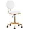 ACTIVESHOP Sgabello cosmetico a rotelle H5 oro bianco
